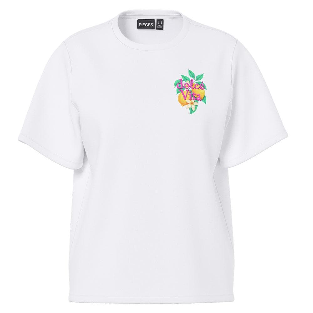 T-shirt Blanc Femme Pieces Oda Lia Ss 1