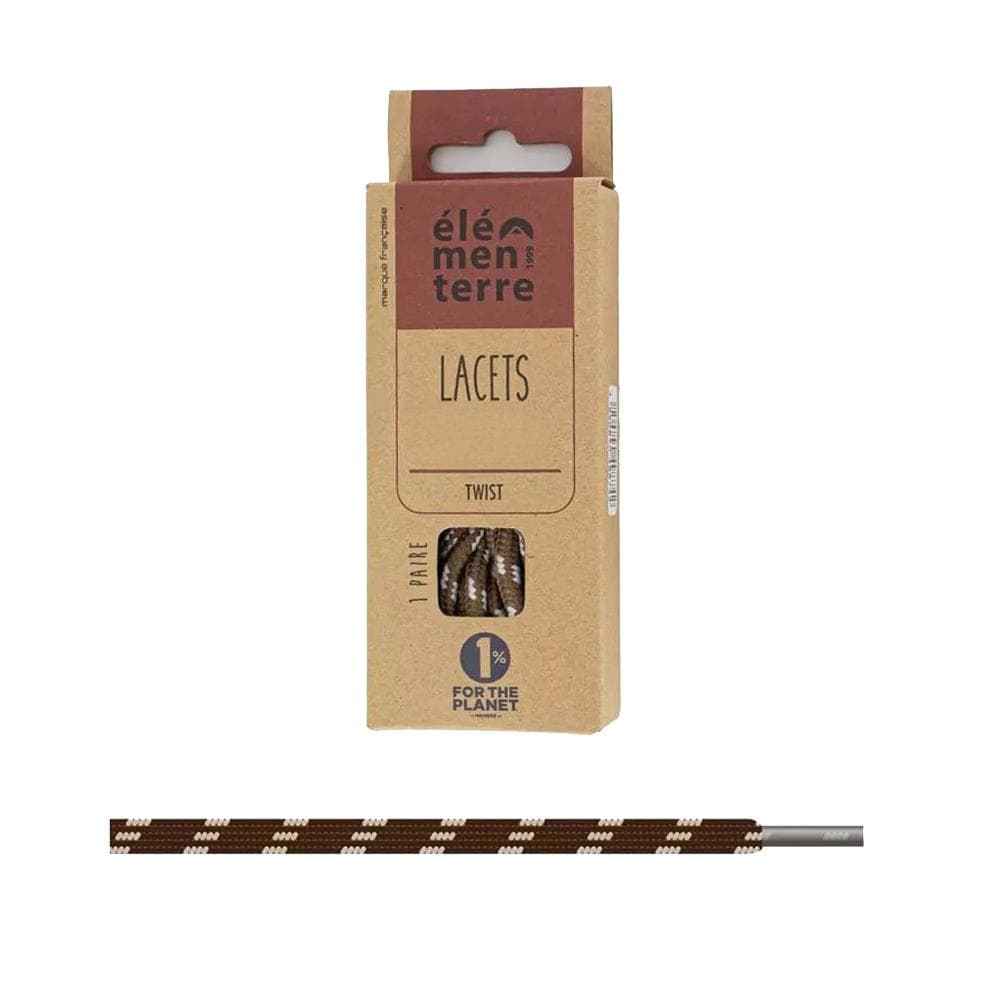 Paire De Lacets Tubulaires Marron Homme Élémenterre 1