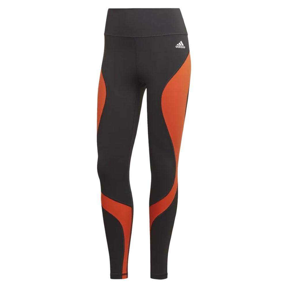 Legging Gris Foncé/Orange Femme Adidas Hit 1