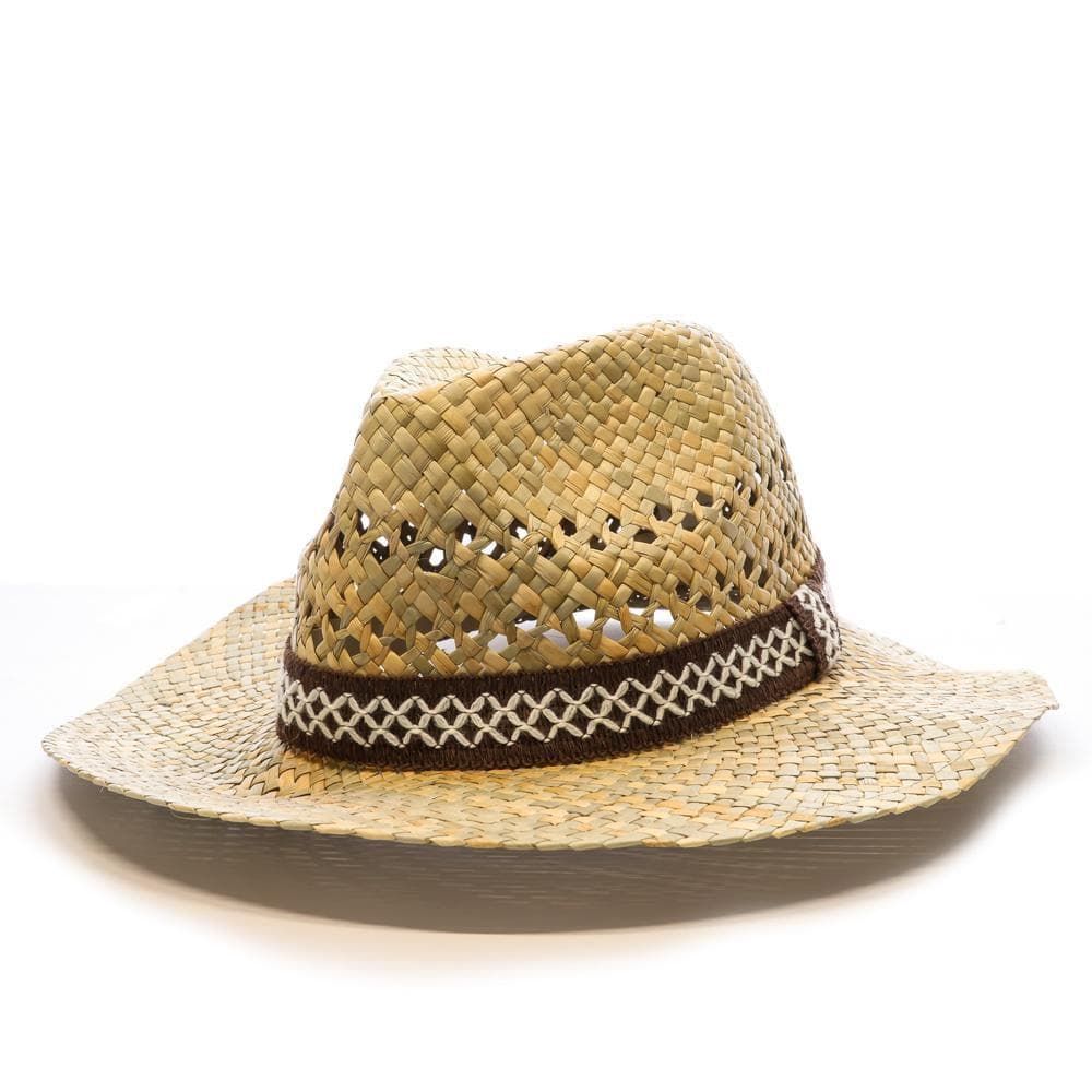 Chapeaux de Paille Mixte Via Lorenzo Fedora Naturel 1