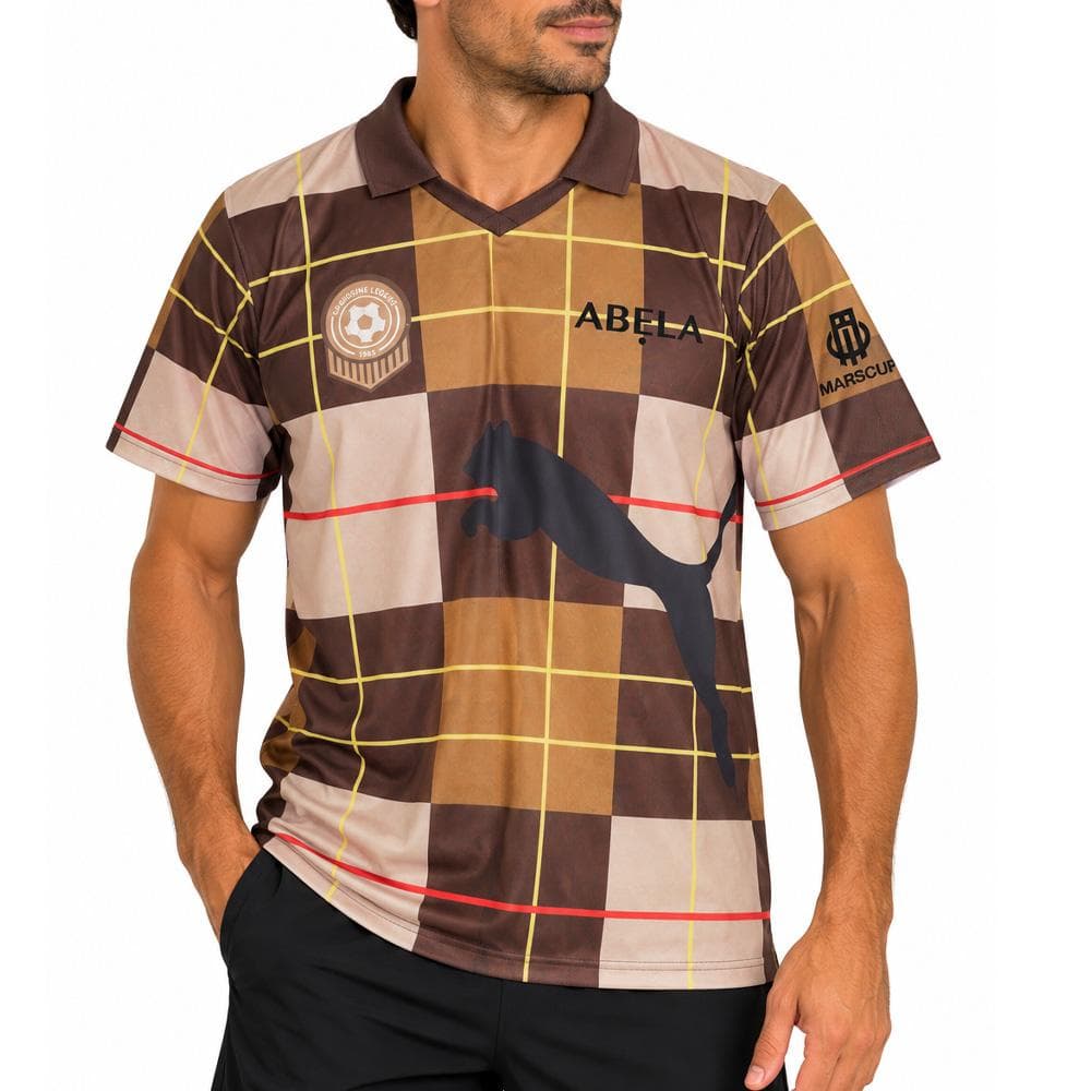 Maillot de Foot Beige/Marron Homme Puma Marscup Campagne Leveque 1