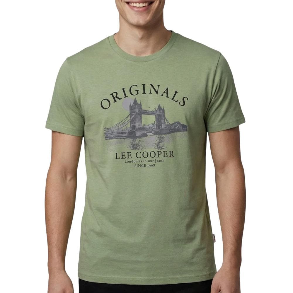 T-Shirt Kaki Homme Lee Cooper LCN820 1