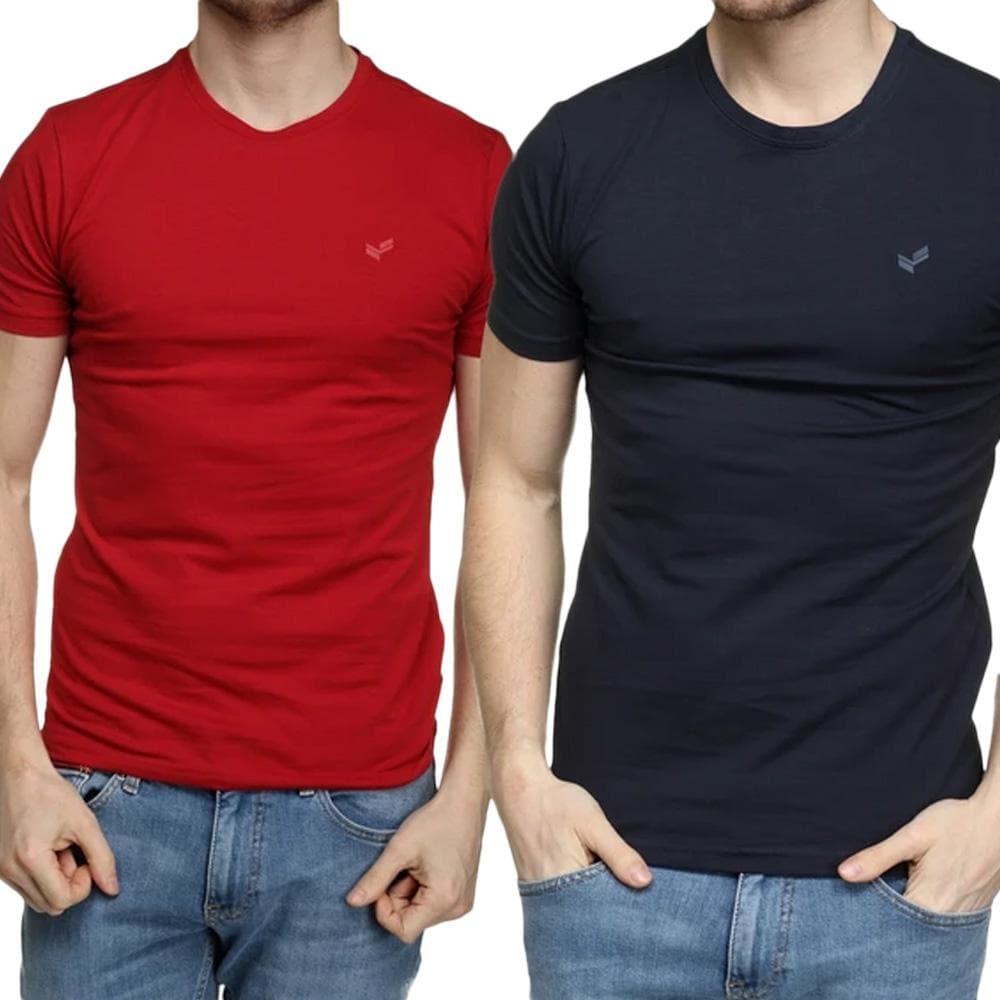 Lot de 2 t-shirts Rouge/Marine Homme Kaporal RIFT 1