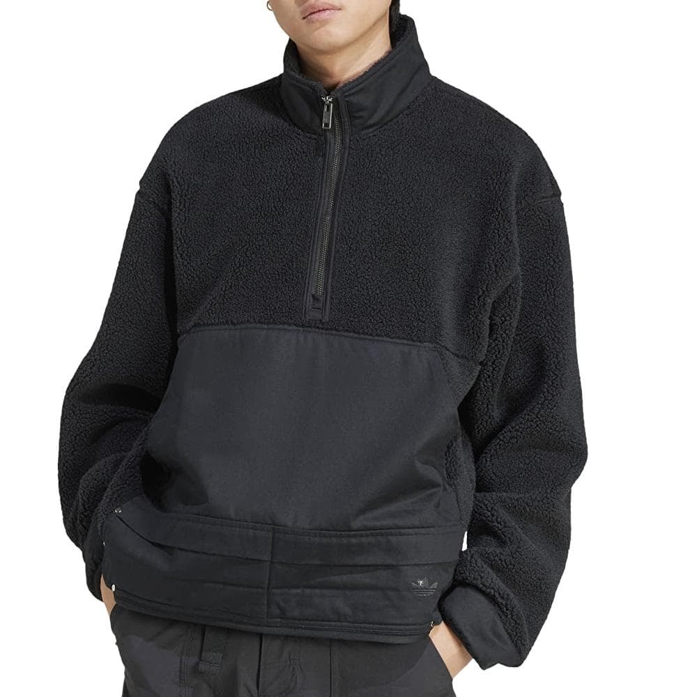 Sweat Zippé Noir Homme Adidas Ess Fz 1