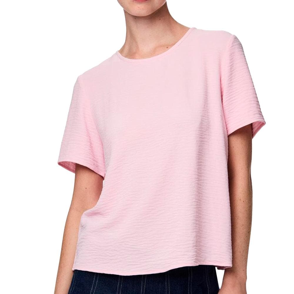T-Shirt Rose Femme Pieces Pcanna 1