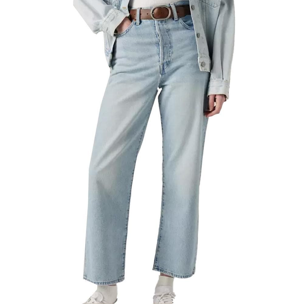 Jean Bleu Clair Femme Levi's Ribcage Straight 1