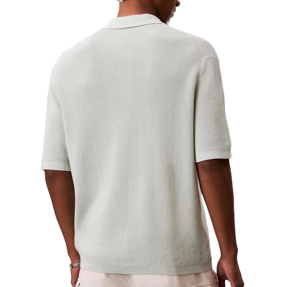 Polo Gris Homme Calvin Klein Jeans Waffle 2