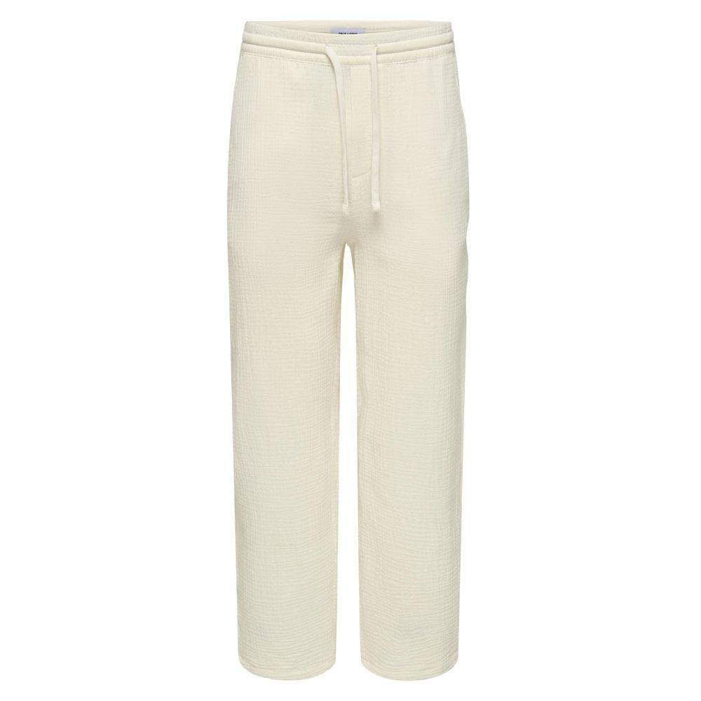 Pantalon Fluide Gaz de coton Écru Homme Only & Sons Onssinus 0158 1