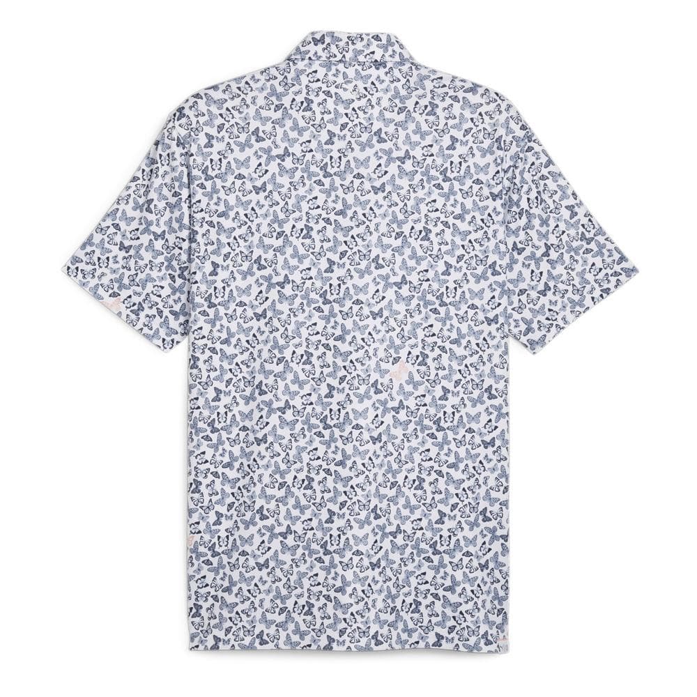 Polo de Golf Blanc/Marine Homme Puma Cloudspun Butterflies 2