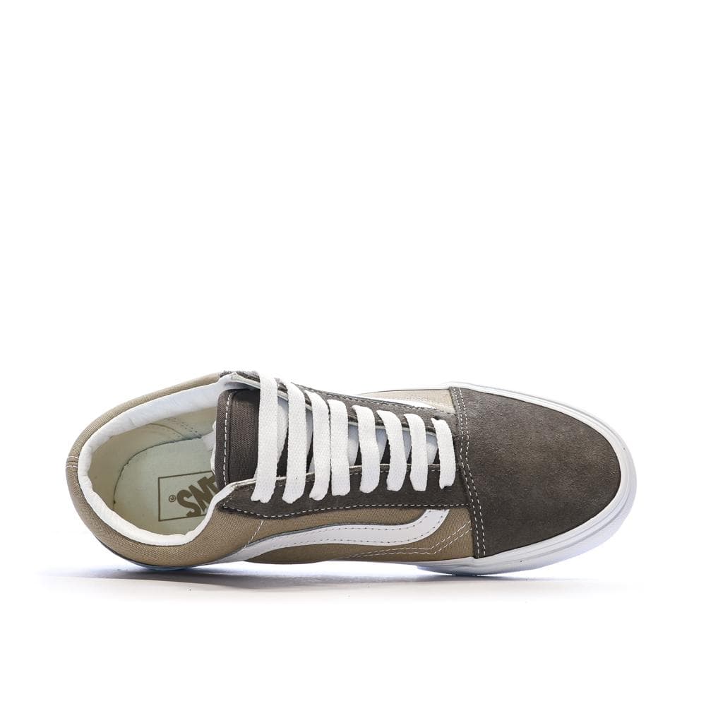 Baskets Marron/Beige Homme Vans Old Skool Canvas Block B 4