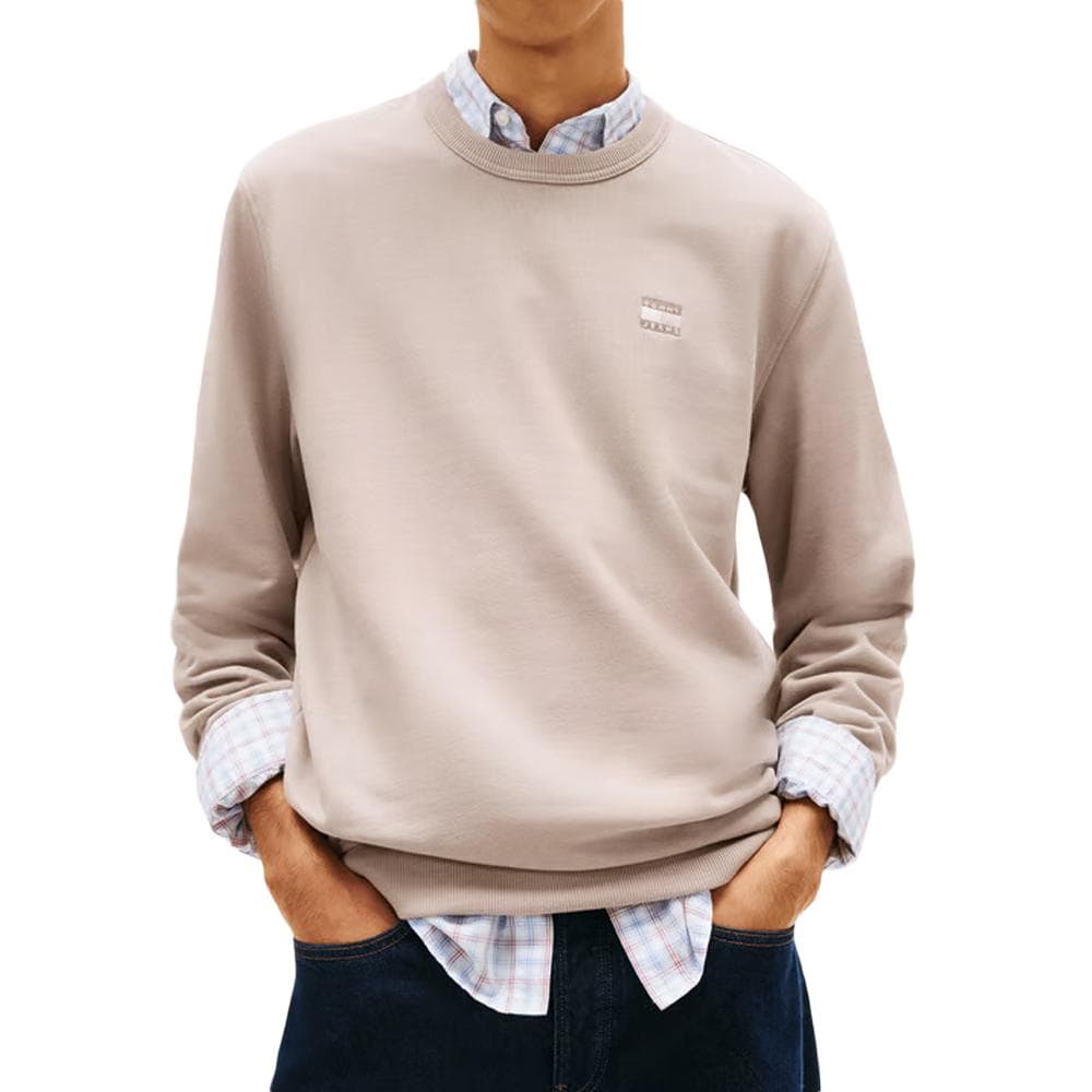 Sweat Beige Homme Tommy Hilfiger Badges 1