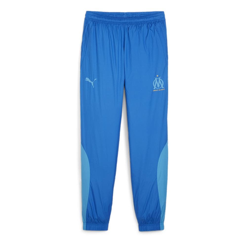OM Pantalon d'entraînement Bleu Homme Puma Prematch Woven 1