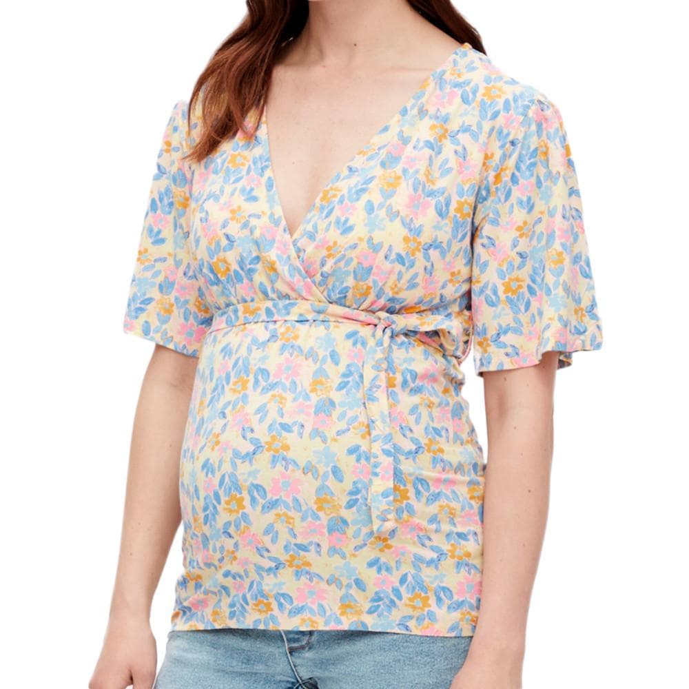 Blouse de Grossesse Jaune/Bleu Femme Mamalicious Brasil 1