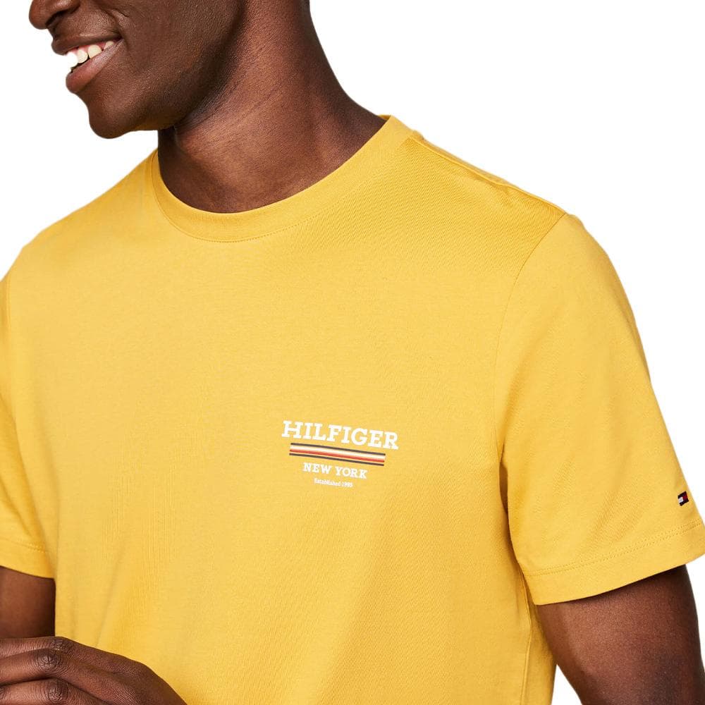 T-shirt Jaune Homme Tommy Hilfiger Global 3