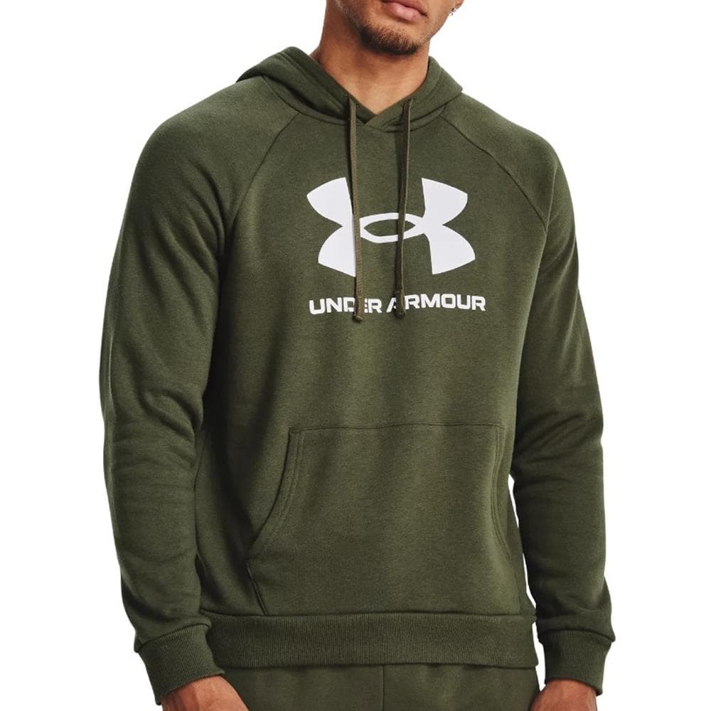 Sweat Capuche Kaki Homme Under Armour Rival Fleece Logo 1