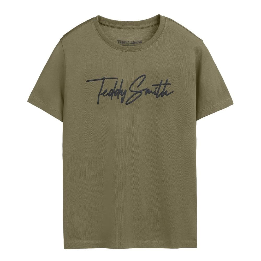 T-Shirt Kaki Garçon Teddy Smith Evan 1