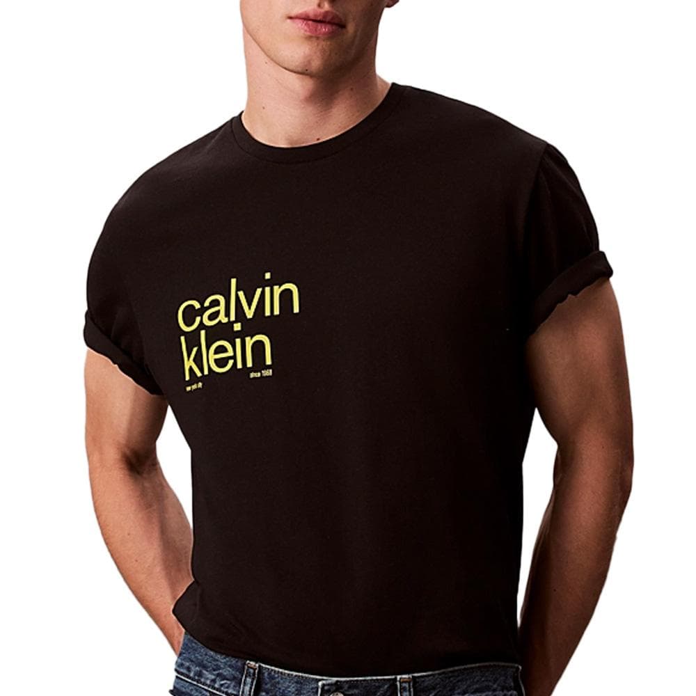 T-Shirt Noir/Jaune Homme Calvin Klein Jeans LV04RD810G 1