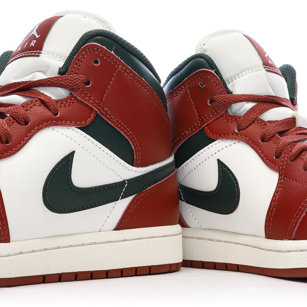 Air Jordan 1 Mid Blanche/Rouge/Noire Homme Nike 7