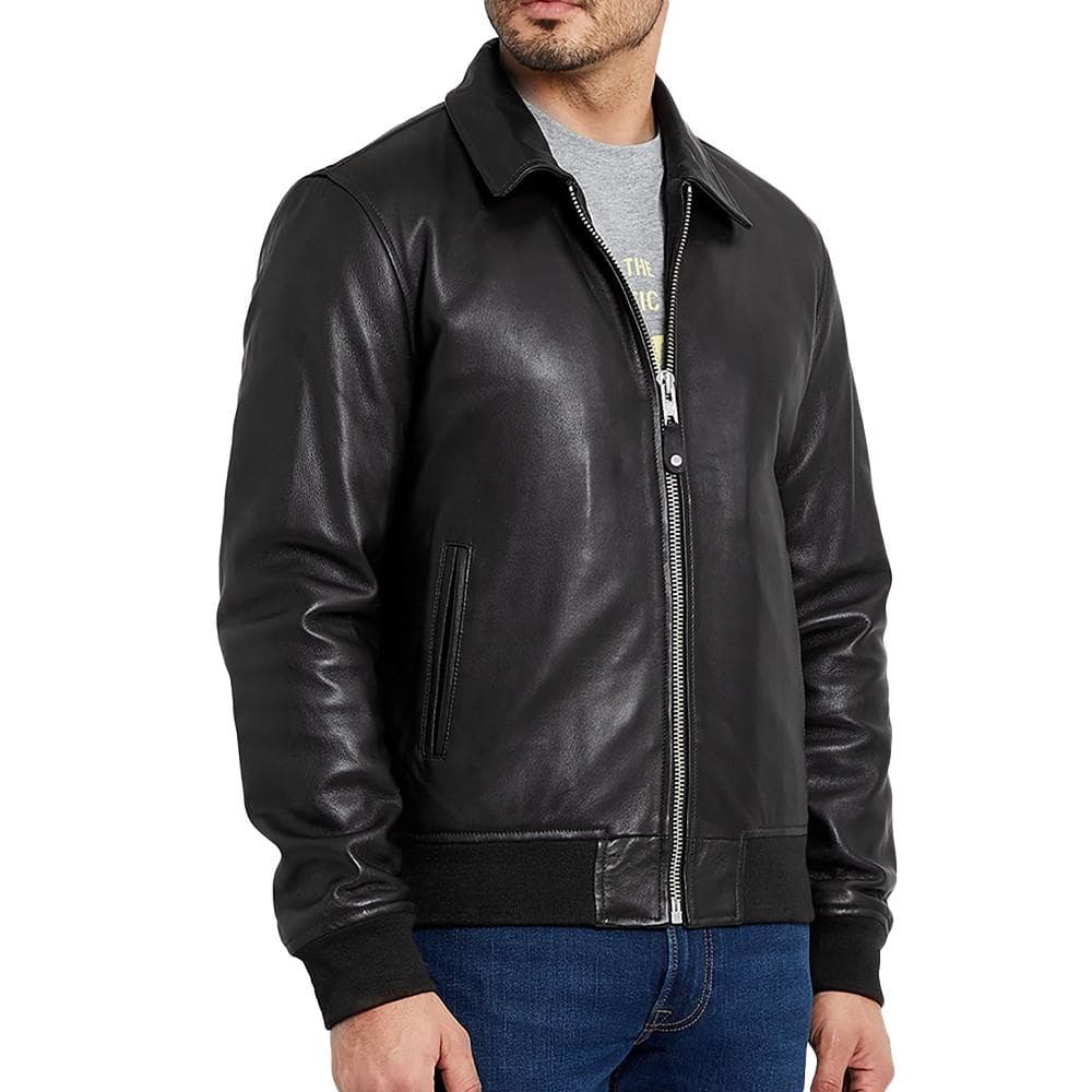 Blouson cuir Noir Homme Schott Mens Leather Pilot 1