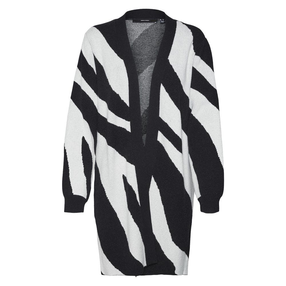 Gilet Long Blanc/Noir Imprimé Femme Vero Moda Nancy Open 3
