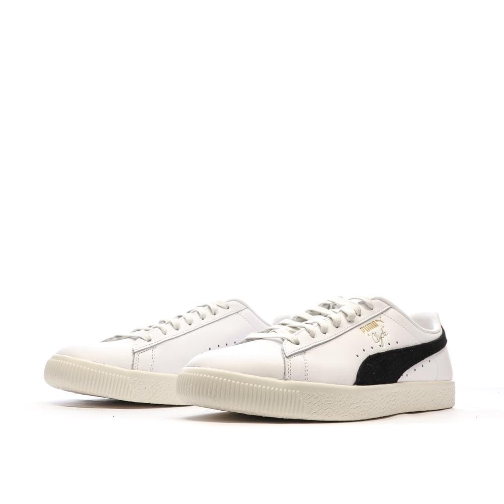 Baskets Blanches/Noires Homme Puma Clyde Base 6