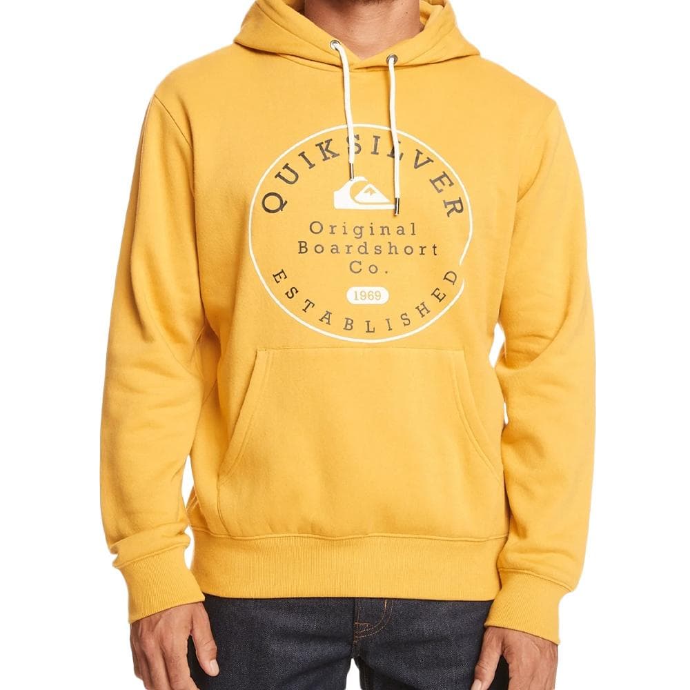 Sweat Jaune Homme Quiksilver Circletrimhood 1