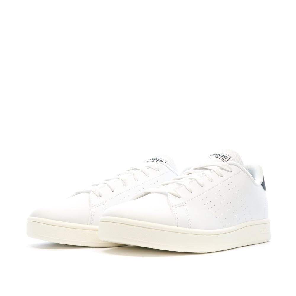 Baskets Blanc/Noir Garçon Adidas Advantage 6