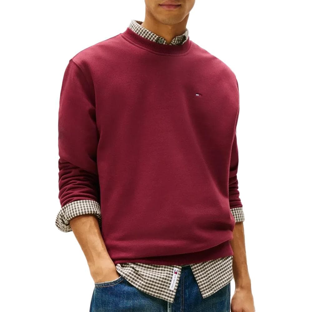 Sweat Bordeaux Homme Tommy Hilfiger Reg Flag Crew 1