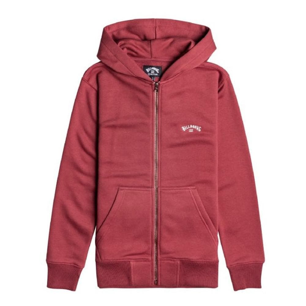 Sweat à Capuche Zippé Bordeaux Garçon Billabong Arch 1
