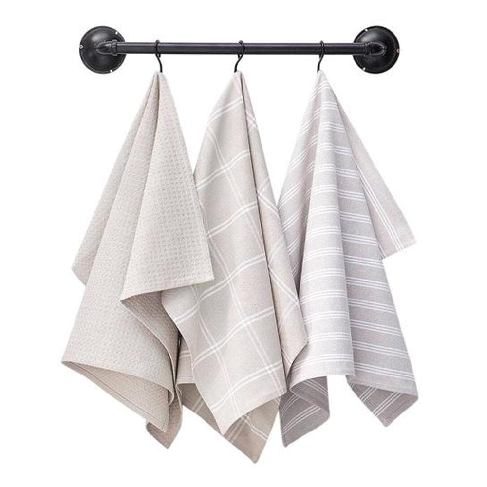 Lot De 3 Torchons Imprimé Taupe Today Towels 1