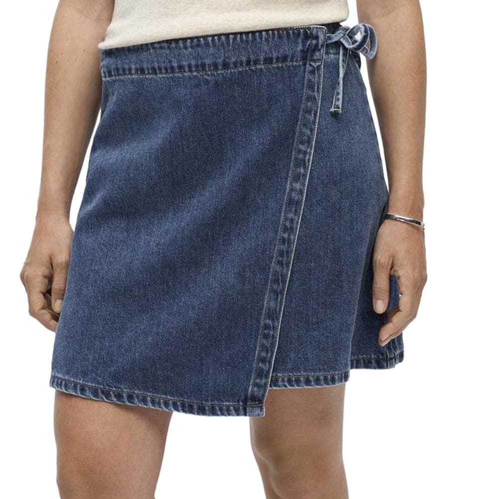 Jupe Portefeuille Denim Bleu Femme Vero Moda Wrap 1