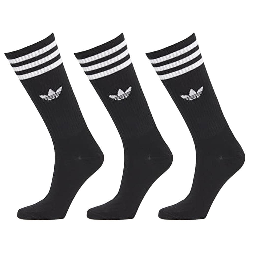 Lot de trois paires de chaussettes Noires Homme Adidas High Crew 2