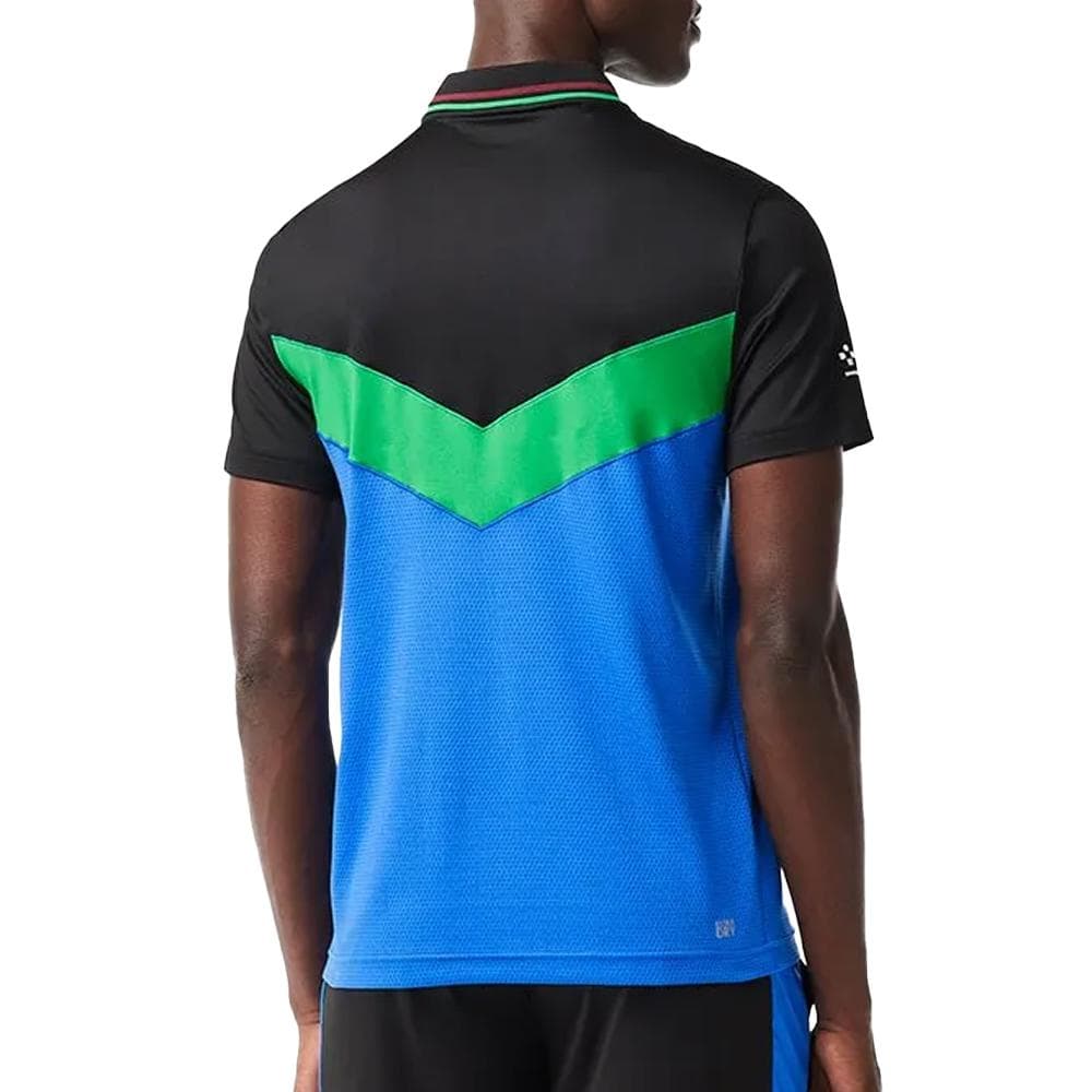 Polo Noir Homme Lacoste Tennis x Daniil Medvedev 2