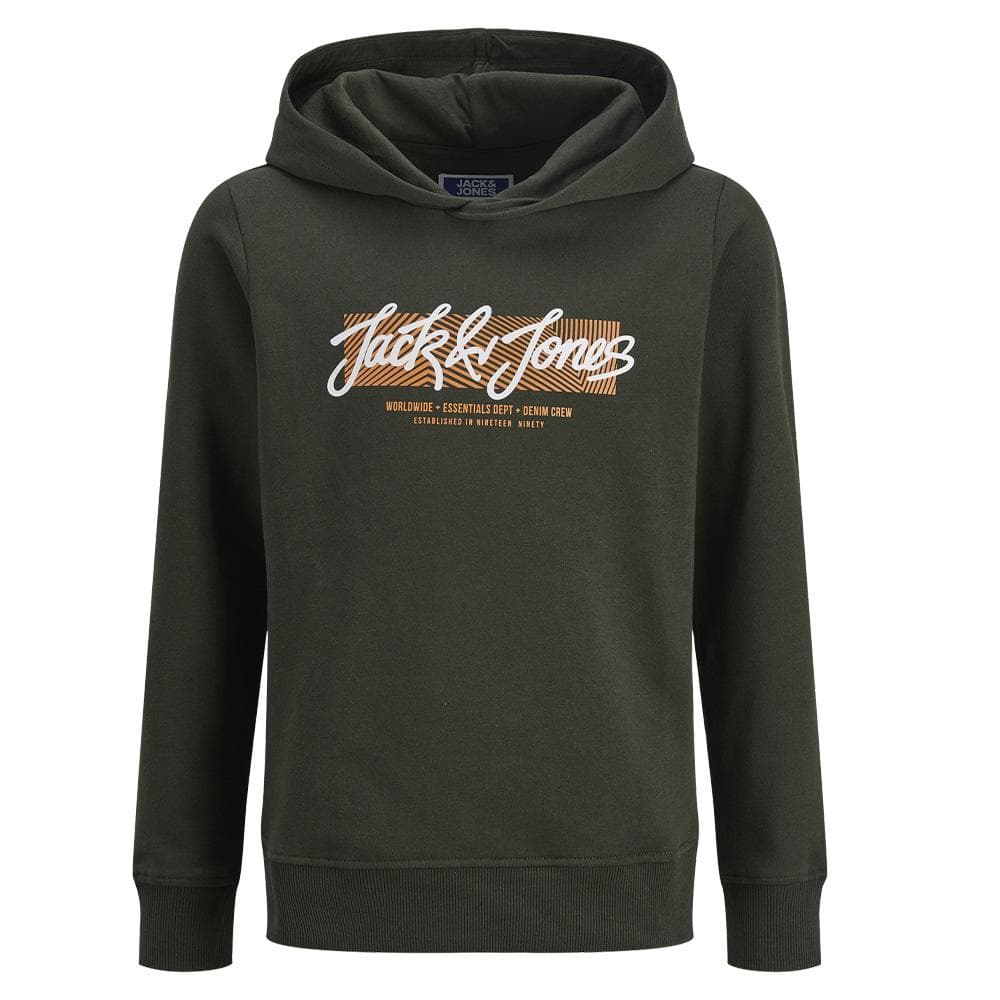 Sweat à Capuche Kaki Garçon Jack & Jones Hurban 1
