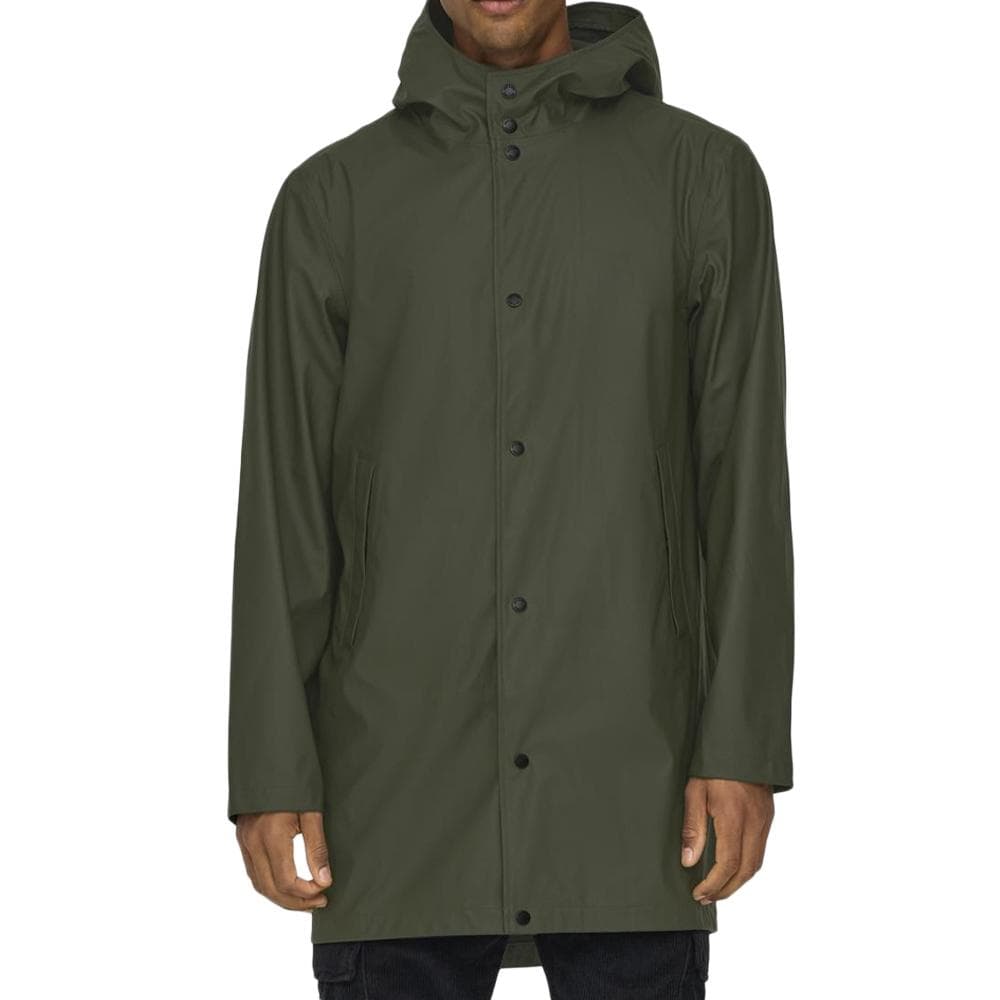 Veste de Pluie Kaki Homme Only & Sons Luca Rain 1