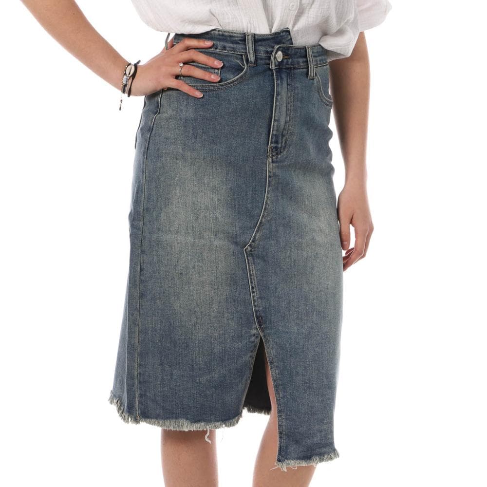 Jupe En Jean Bleu Clair Femme Monday Premium 392 1