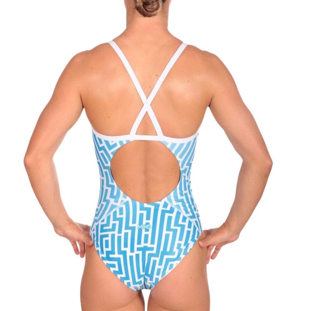 Maillot de bain Bleu/Blanc Femme Mako Nereid Labyrinth 2