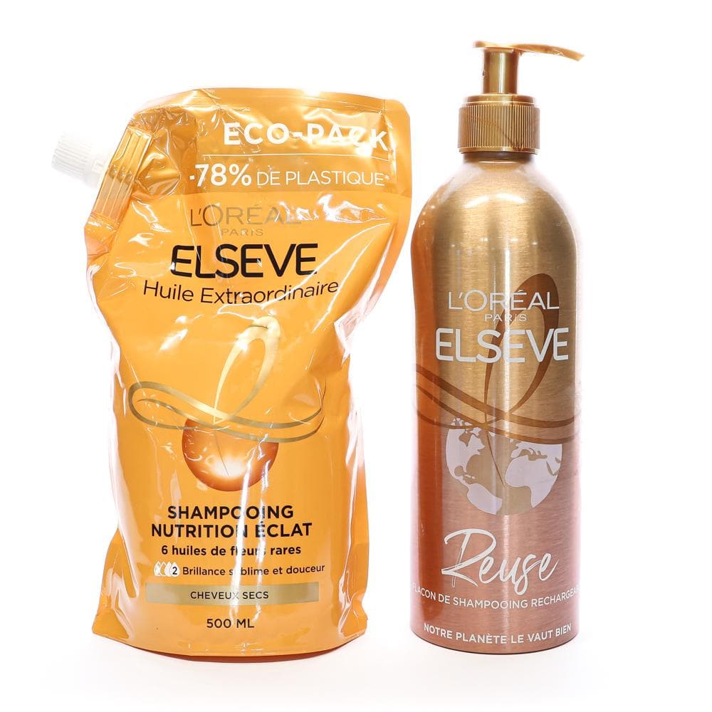 Recharge Shampoing + Flacon L'Oréal Elseve Eco-Pack 500ml 1