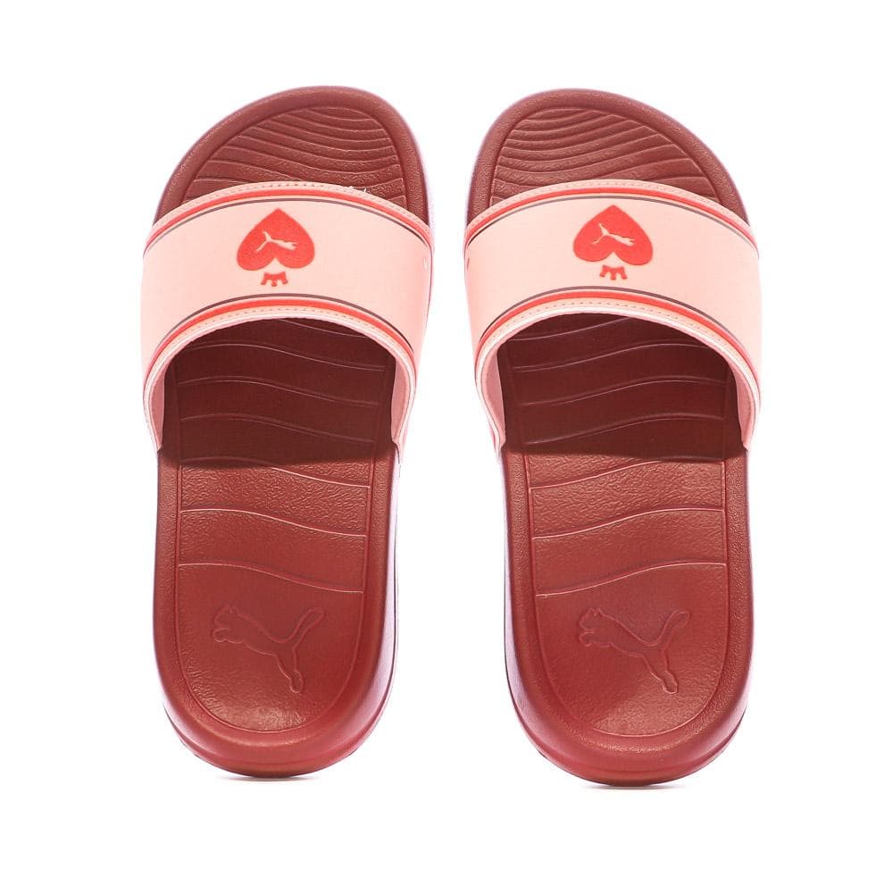 Claquettes Rouges Femme Puma Popcat 3