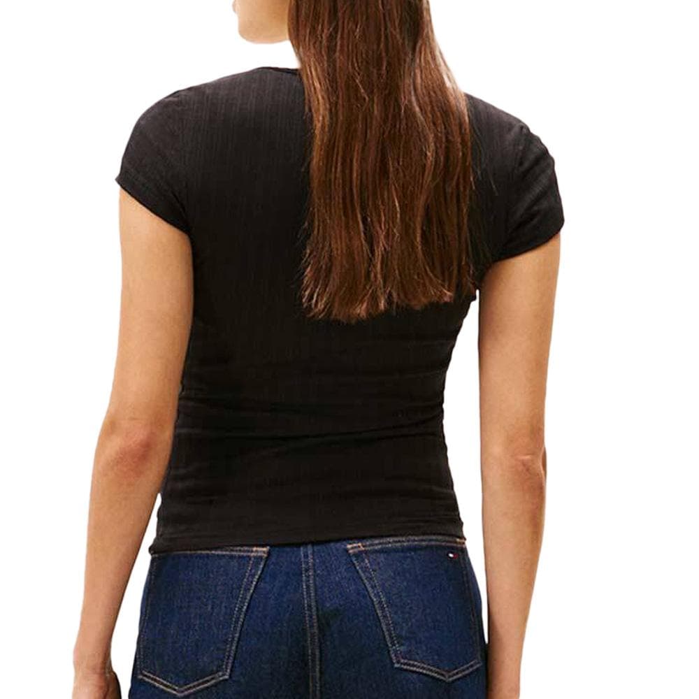 T-Shirt Noir Femme Tommy Hilfiger DW0DW21570 2
