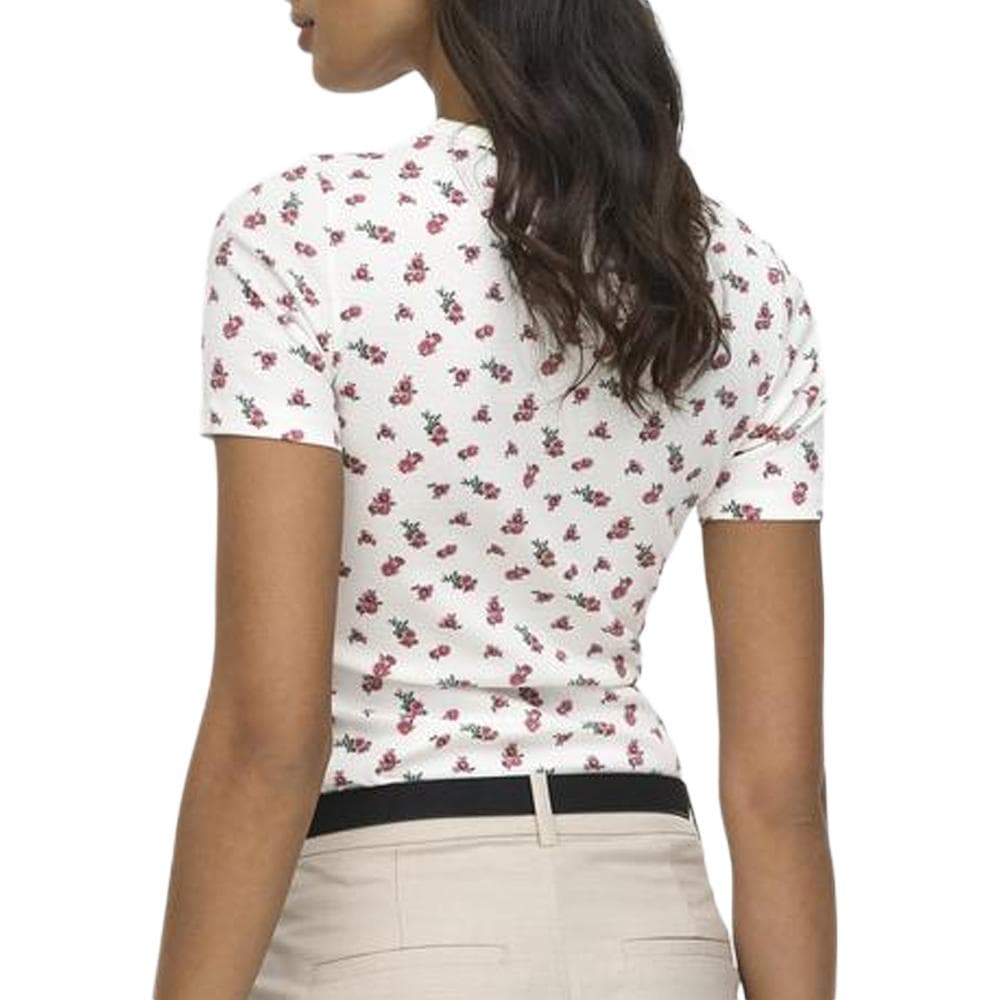 T-Shirt Blanc/Rouge Femme JDY Lucky 2