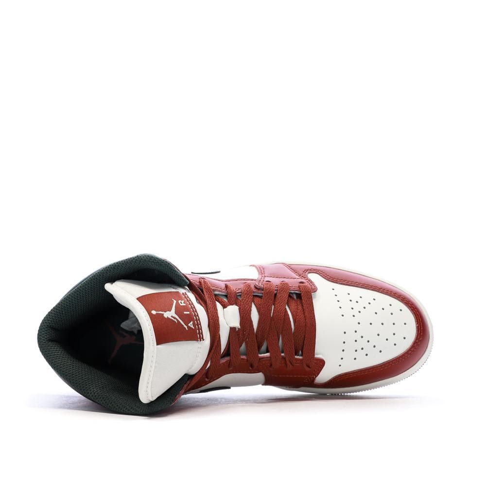Air Jordan 1 Mid Blanche/Rouge/Noire Homme Nike 4