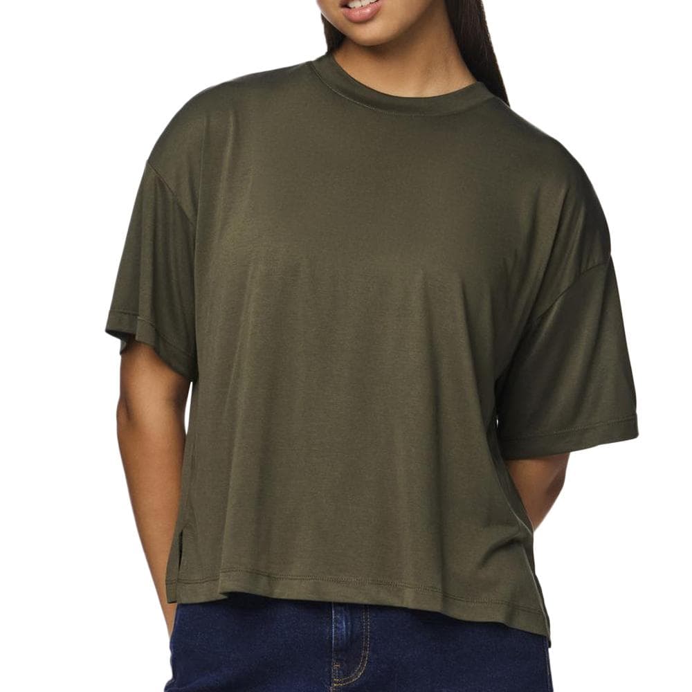 T-Shirt Kaki Femme Pieces Nora 1