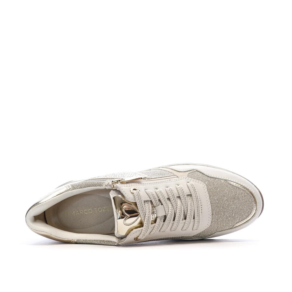 Baskets Gris Perle Femme Marco Tozzi Cream 4