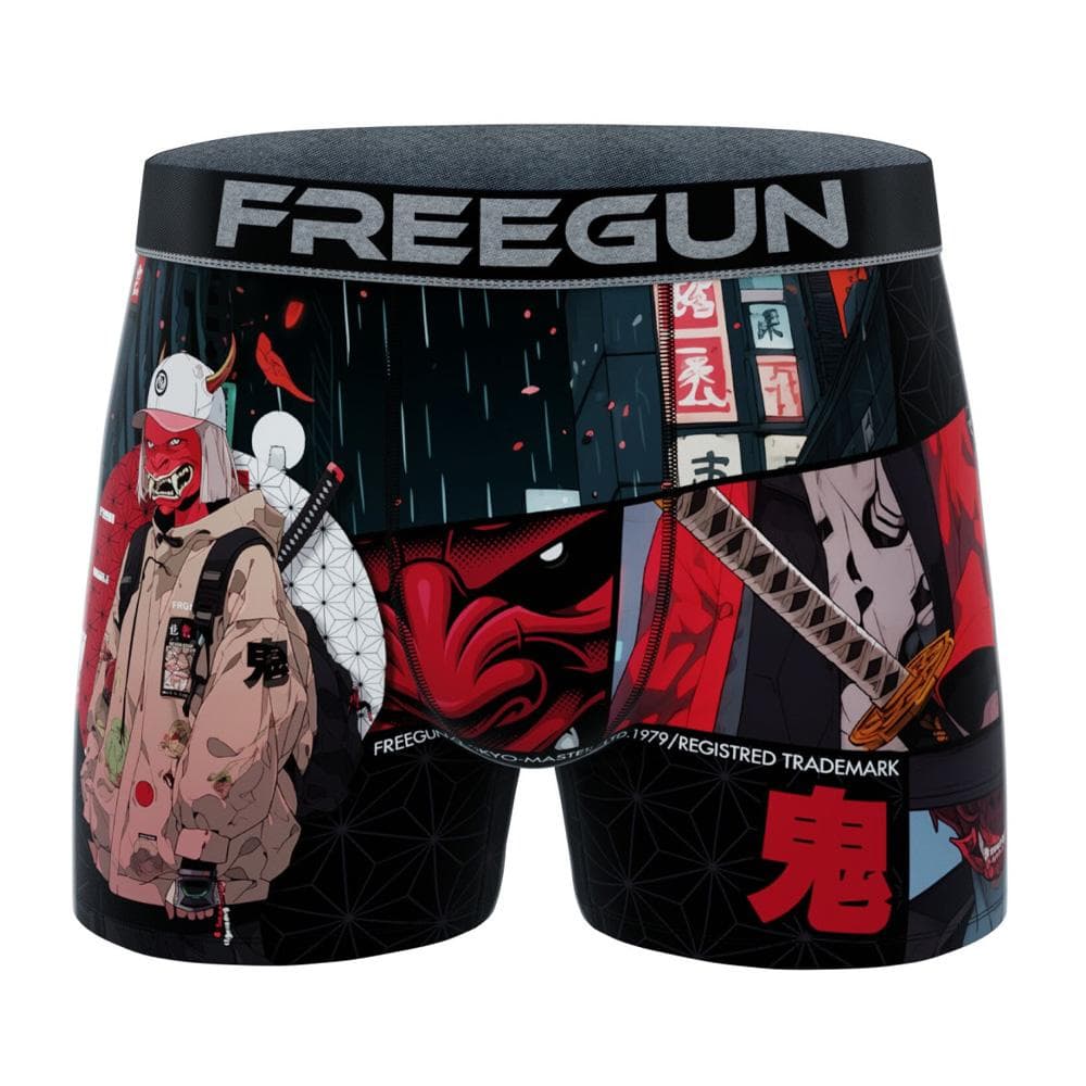 Boxer Noir/Rouge Homme Freegun Montre 1