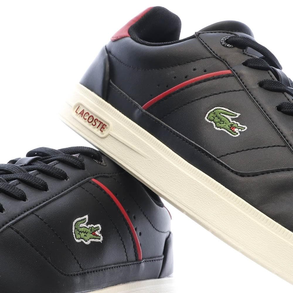 Baskets Noires/Rouges Homme Lacoste Court 7