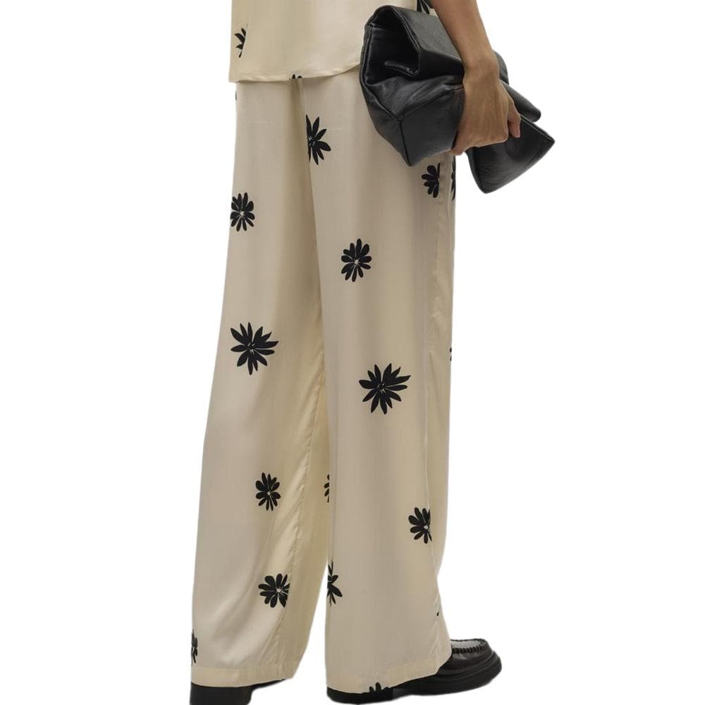 Pantalon fluide Satin Beige Femme Vero Moda Mroe 2