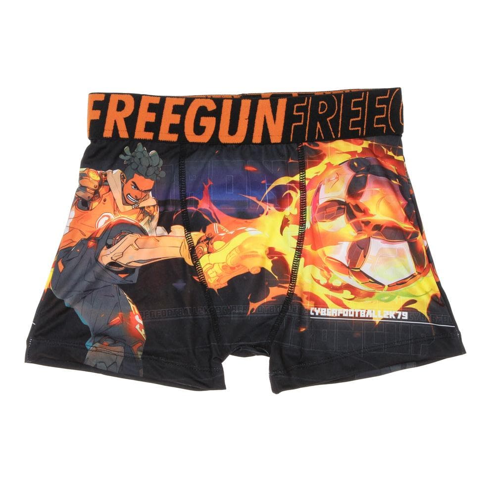 Boxer Noir/Orange à Imprimés Garçon Freegun NIN 1