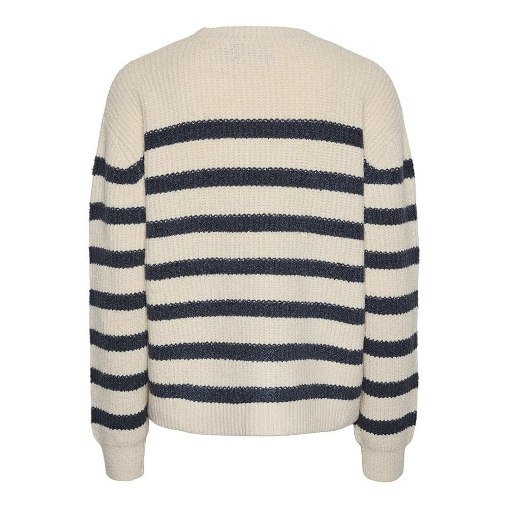 Pull Bleu/Blanc Femme Pieces Klara 2
