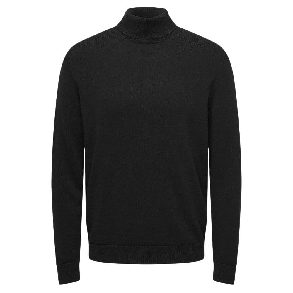 Pull Col roulé Noir Homme Only & Sons Reg 12 1